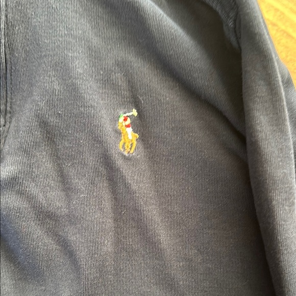 Polo by Ralph Lauren Blue Sweater with Stand-Up Collar and Quarter-Zip - Picture 2 of 6